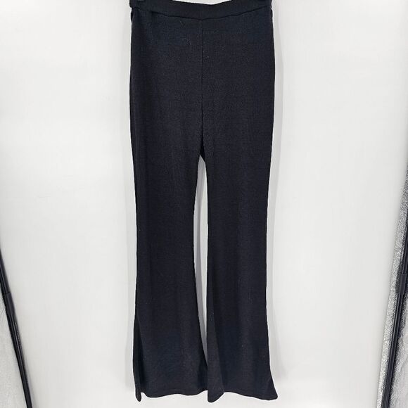 Nwt shein wide leg pants black flattering womens flare - Picture 1 of 5